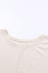 Beige Leopard Bell Sleeve Patchwork Plus Size Top